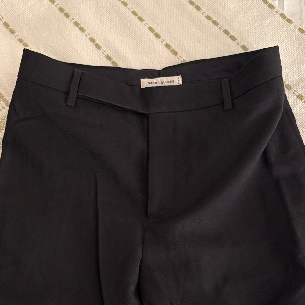Saint Laurent Black Tailored High-Rise Pants